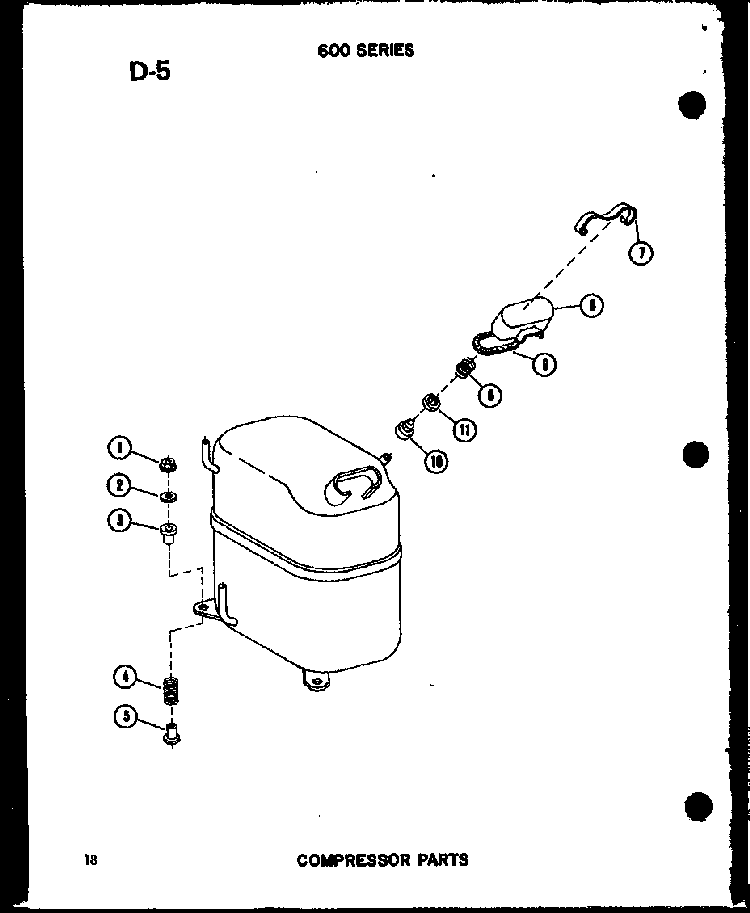 Compressor Parts Diagram and Parts List for ES619-3R P54720-98R Amana Air Conditioner