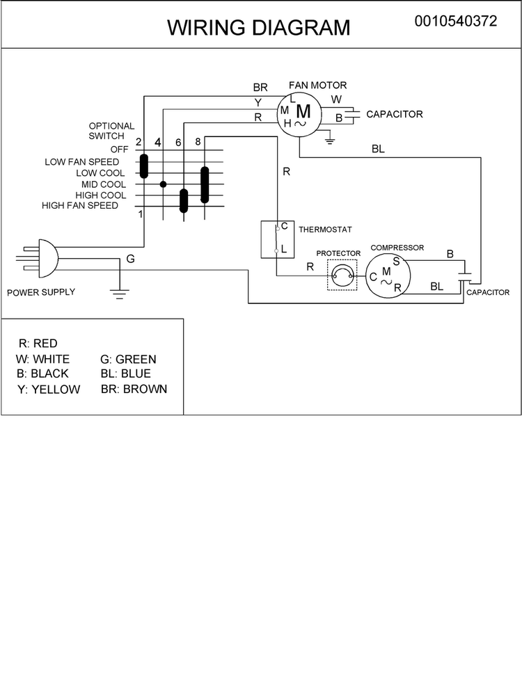 Wiring Information Diagram and Parts List for AAC081SRA-PAAC081SRB0  Amana Air Conditioner