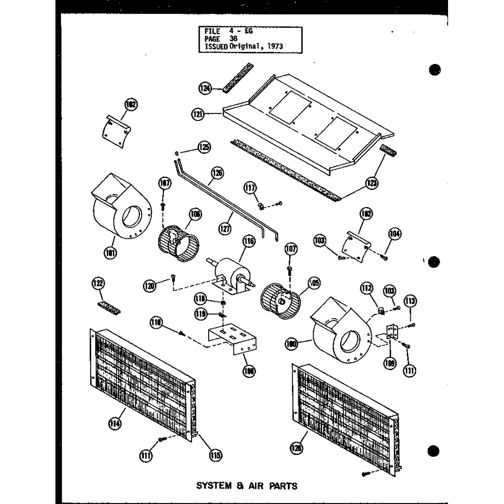 System & Air Parts 7 Diagram and Parts List for EG25,12-1 P54688-9C Amana Air Conditioner