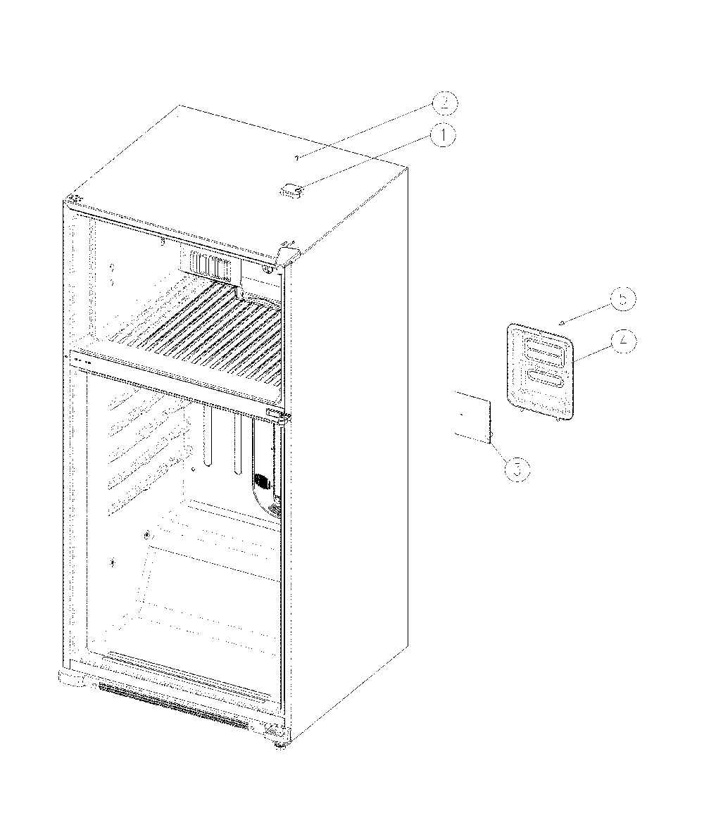Refrigerator Assembly Diagram and Parts List for 11160515911  Kenmore Refrigerator