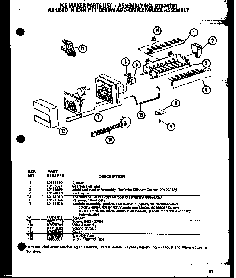 Section 18 Diagram and Parts List for SL22JB-P1116005W  Amana Refrigerator