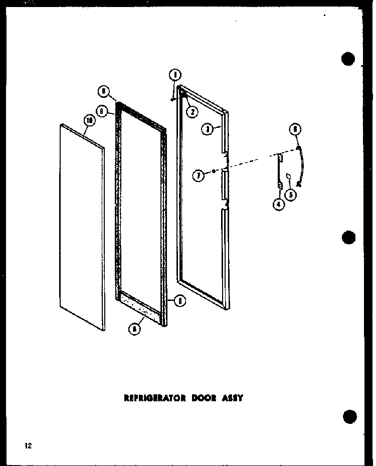 Section 1 Diagram and Parts List for SP19E-L-P74100-2WL  Amana Refrigerator