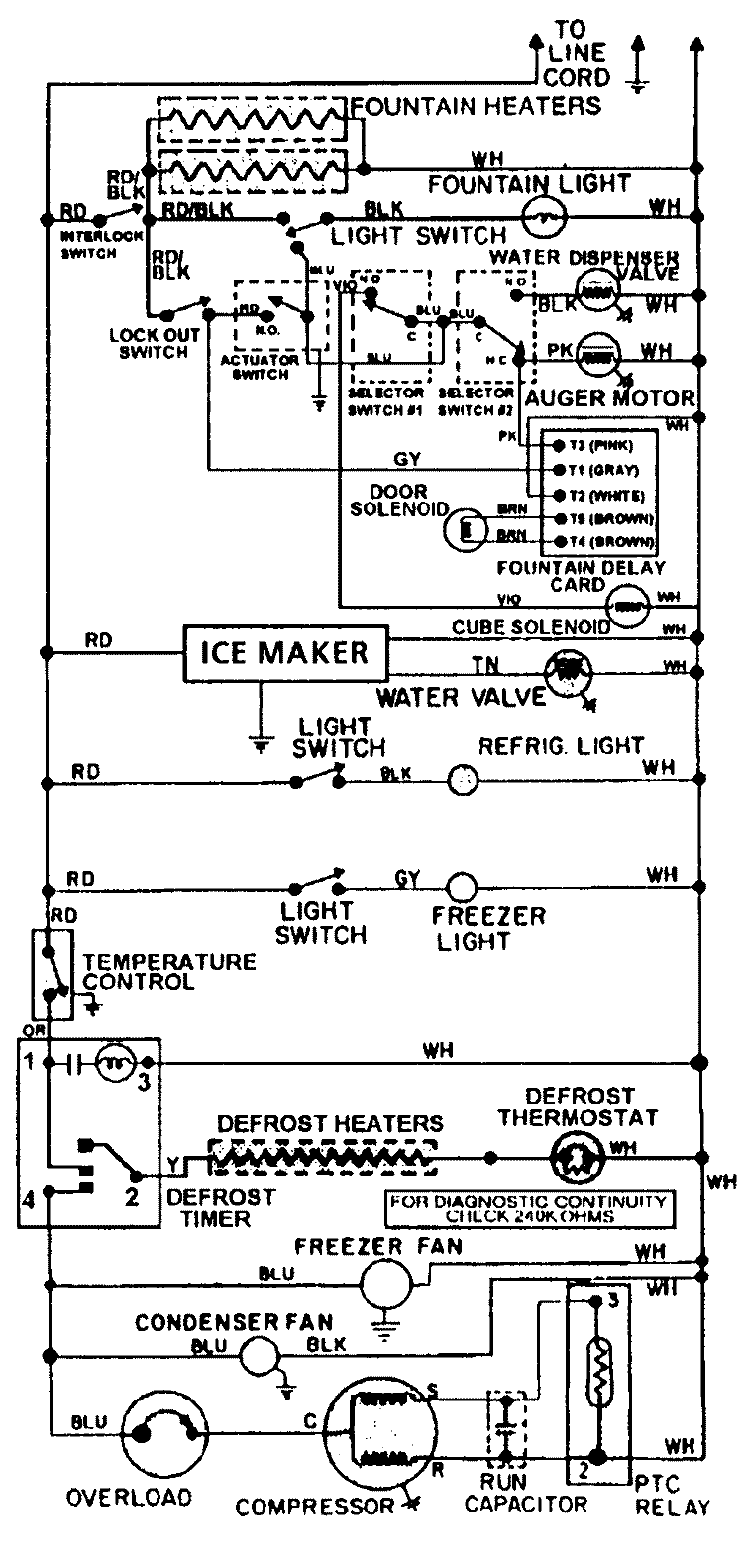 WIRING INFORMATION Diagram and Parts List for  International Refrigerator