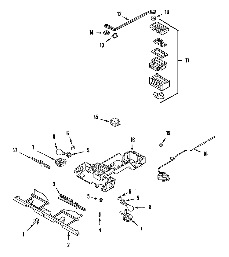 CONTROLS Diagram and Parts List for  Maytag Refrigerator