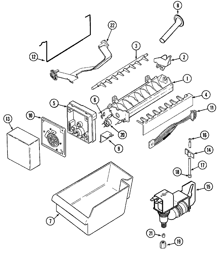 OPTIONAL ICE MAKER KIT - UKI2500AXX Diagram and Parts List for  Crosley Refrigerator