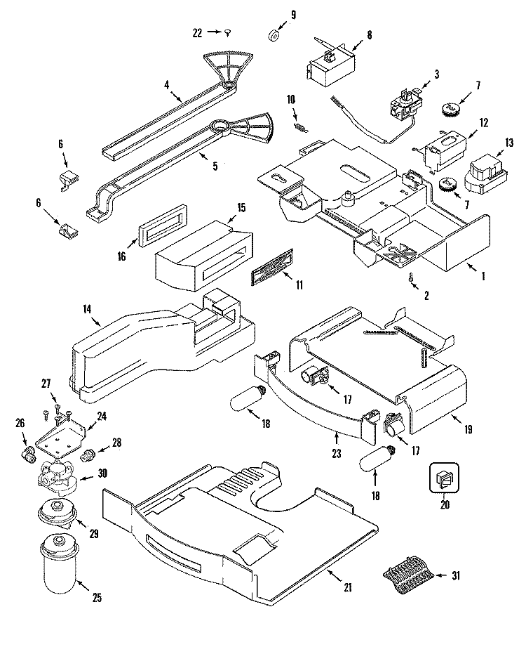 CONTROLS Diagram and Parts List for  Maytag Refrigerator