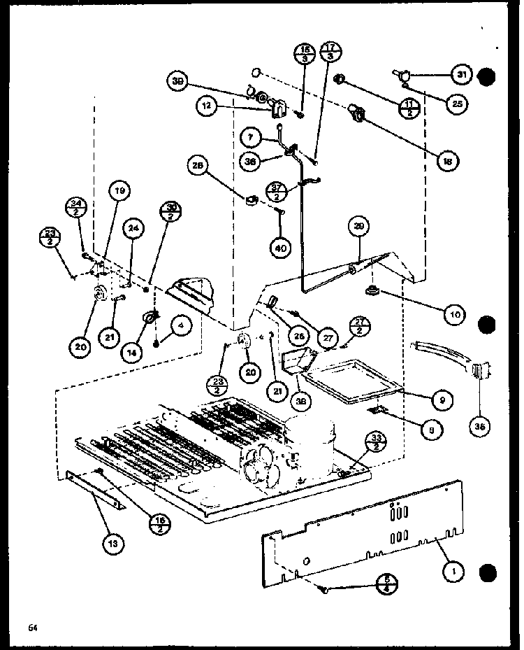Section 12 Diagram and Parts List for CIC-4H-P7621308W  Amana Refrigerator