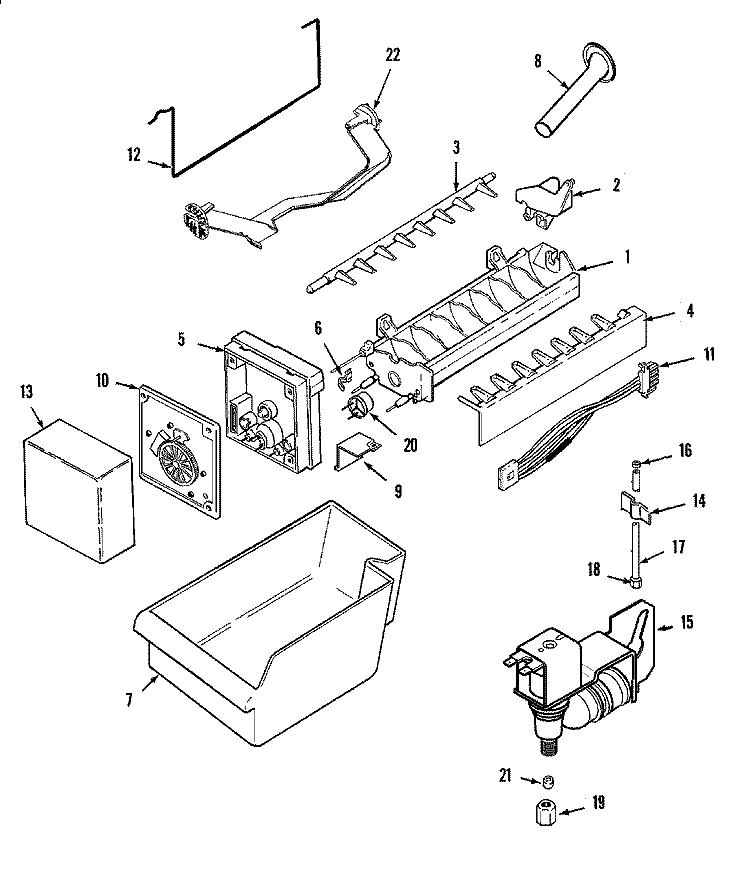 OPTIONAL ICE MAKER KIT - UKI1500AXX Diagram and Parts List for  Maytag Refrigerator
