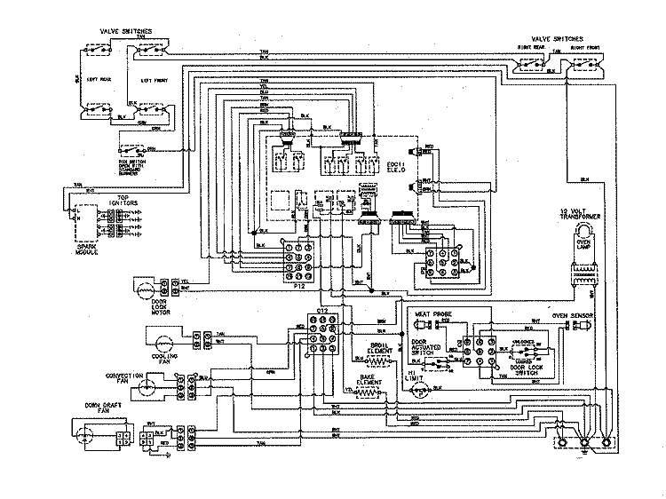 WIRING INFORMATION Diagram and Parts List for  Jenn-Air Range