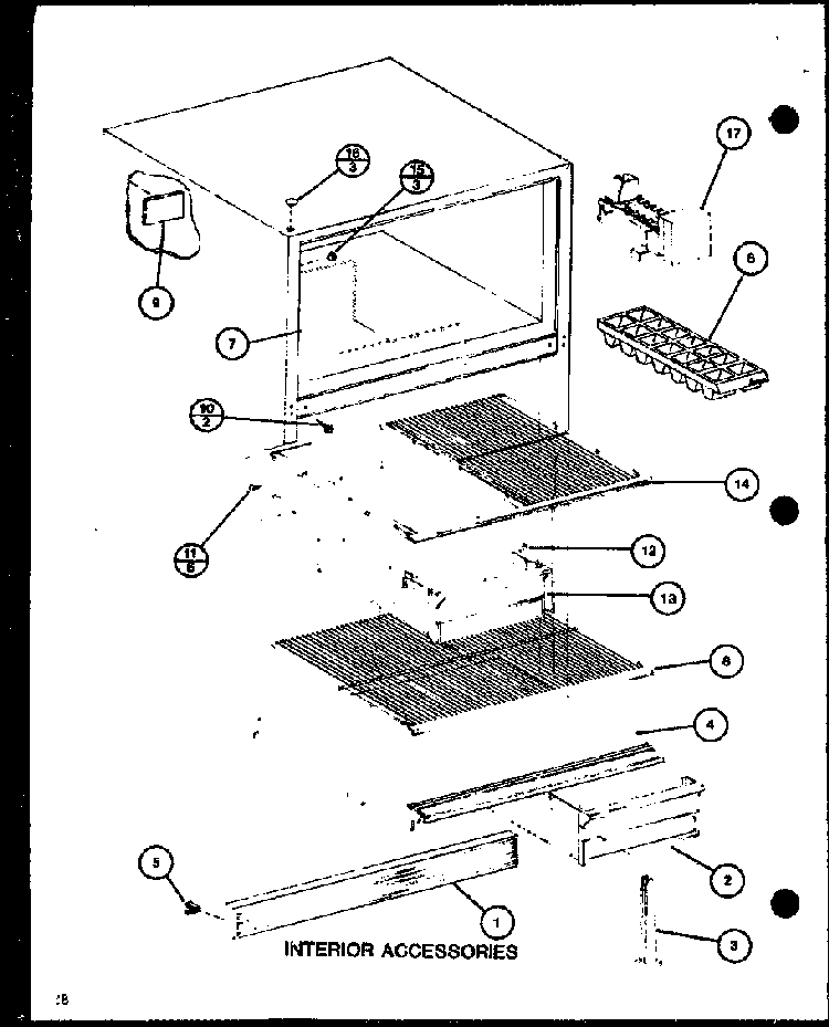 Section 21 Diagram and Parts List for CIC-4H-P7621308W  Amana Refrigerator