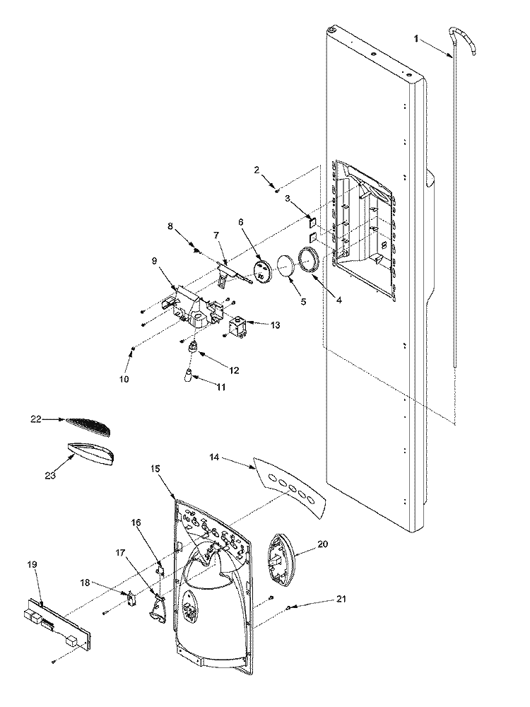 FZ DOOR AND FACADE Diagram and Parts List for PARS9266BS0 Amana Refrigerator