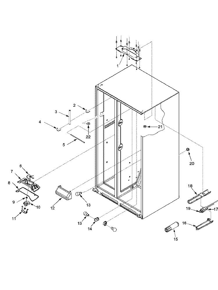 EVAP FAN ASSY AND LIGHTS Diagram and Parts List for PARS9266BS0 Amana Refrigerator