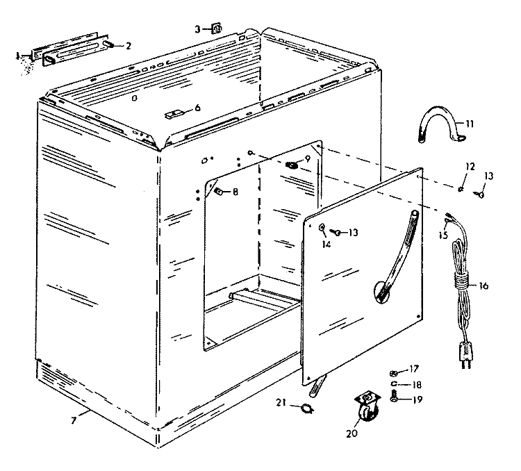 SHELL Diagram and Parts List for T1009-1  Hoover Washer