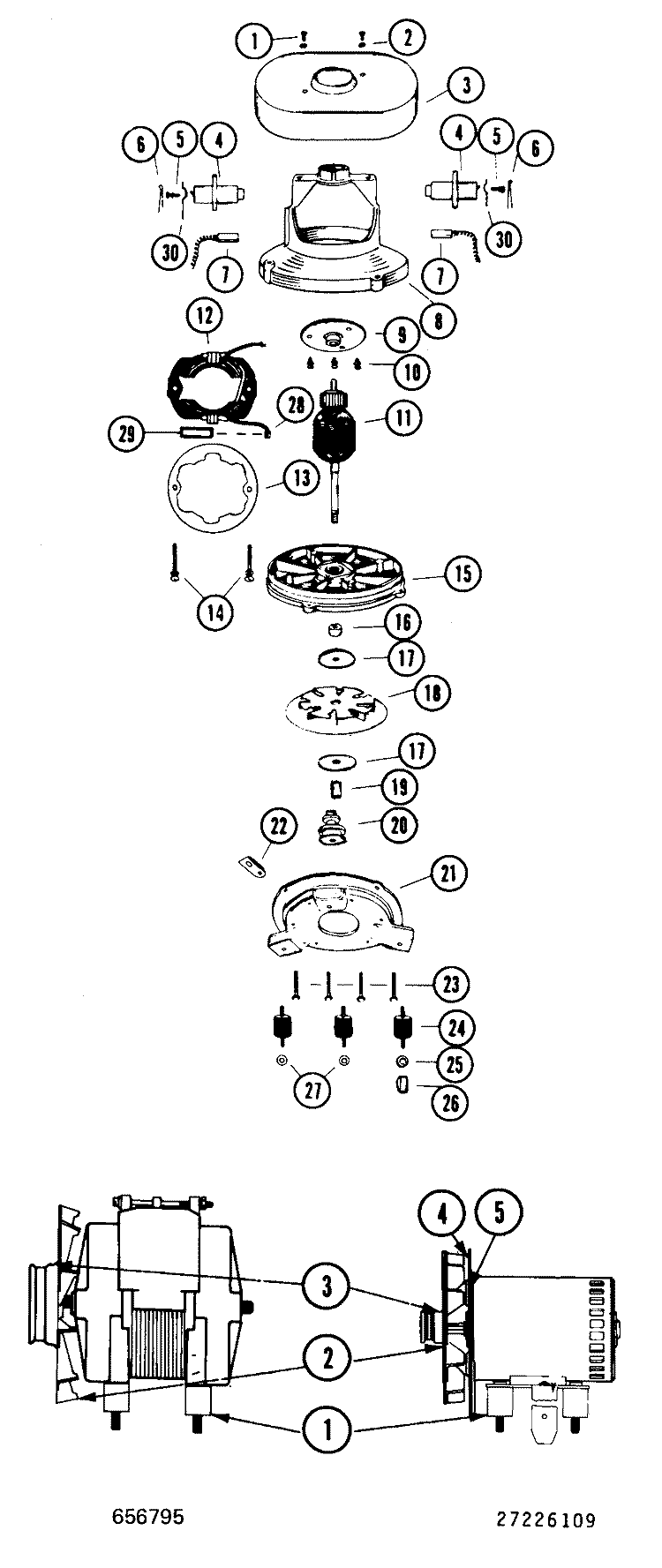 SPINMOTOR_LATE Diagram and Parts List for T1009-1  Hoover Washer