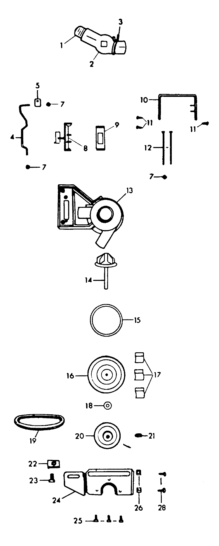PUMP Diagram and Parts List for T1011  Hoover Washer