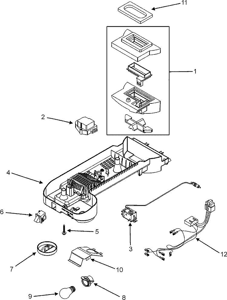 CONTROLS Diagram and Parts List for  Crosley Refrigerator