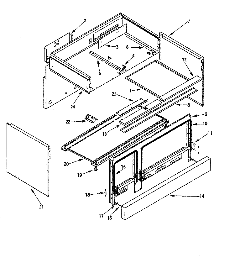 BODY Diagram and Parts List for  Jenn-Air Cooktop