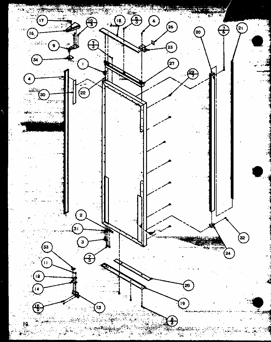 Refrigerator Door (sbi20mw/p1120102ww) (sbd20mw/p1120201ww) Diagram and Parts List for SBI20M-P1120202W  Amana Refrigerator
