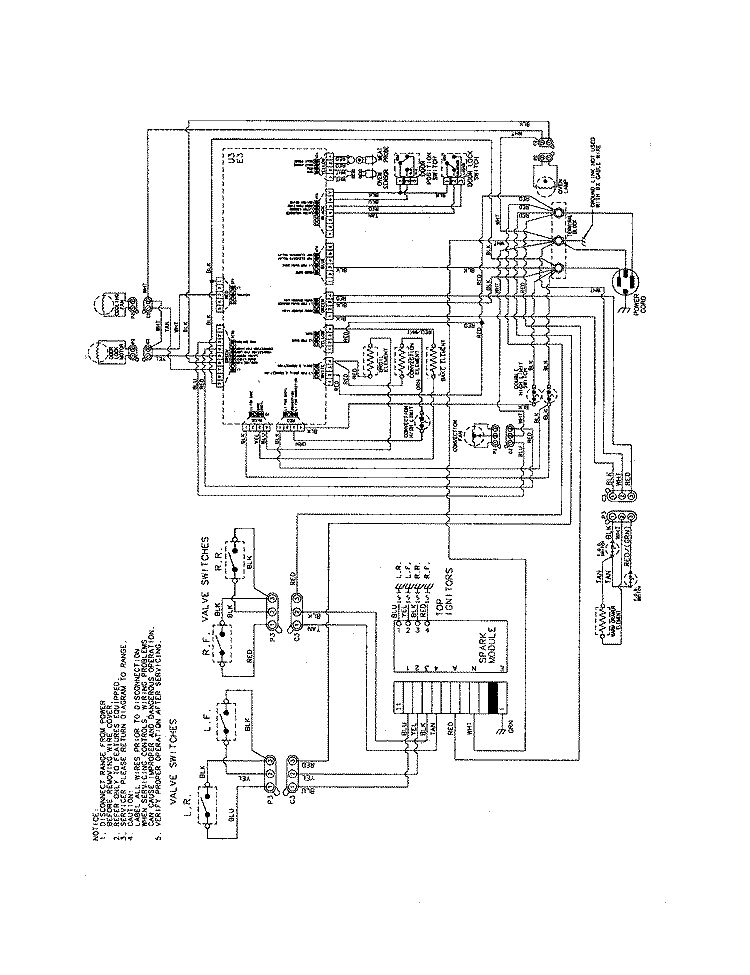 WIRING INFORMATION Diagram and Parts List for  Jenn-Air Range