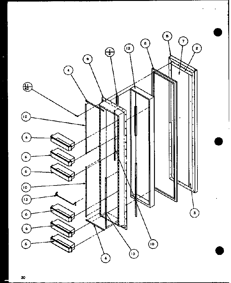 Section 16 Diagram and Parts List for SL22JB-P1116005W  Amana Refrigerator