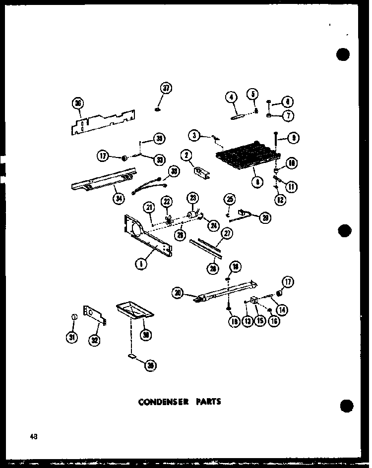 Condenser Parts Diagram and Parts List for ESR17N-A-P60350-52WA  Amana Refrigerator