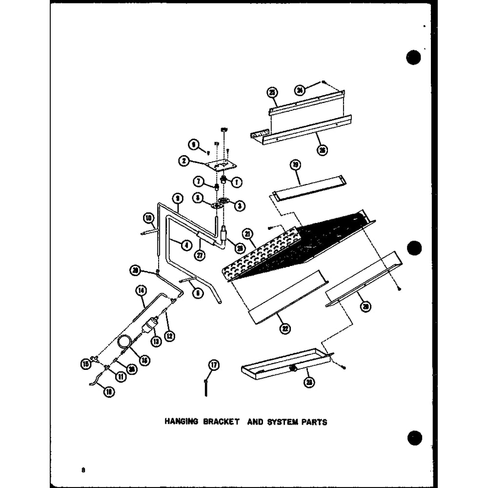 Hanging Bracket And System Parts 2 Diagram and Parts List for EBAH,BAH35 P55895-2 Amana Air Conditioner