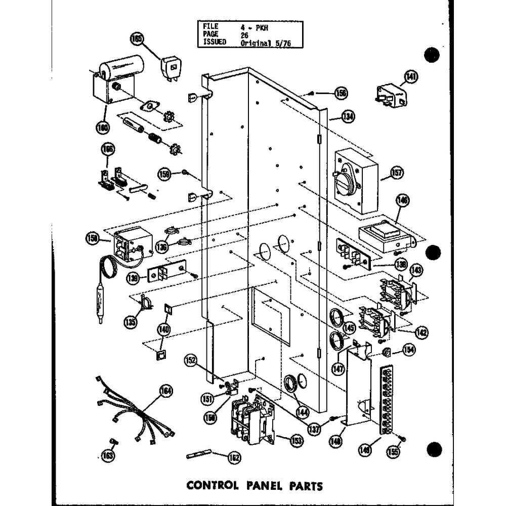 Control Panel Parts 2 Diagram and Parts List for D54475-3 P54475-3C Amana Air Conditioner