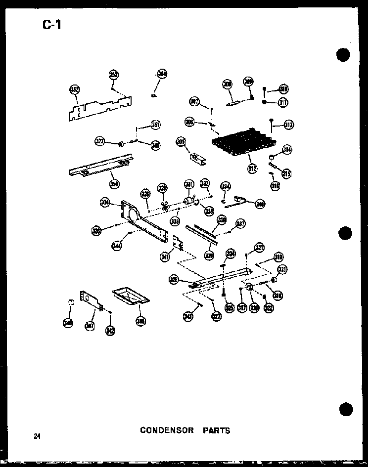 Condensor Parts Diagram and Parts List for SDI22W-P60350-32W  Amana Refrigerator