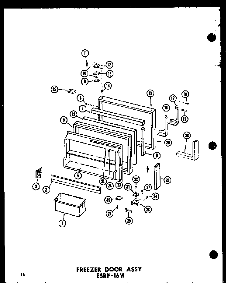 Section 13 Diagram and Parts List for ESRC316B-L-P73500-1WL  Amana Refrigerator