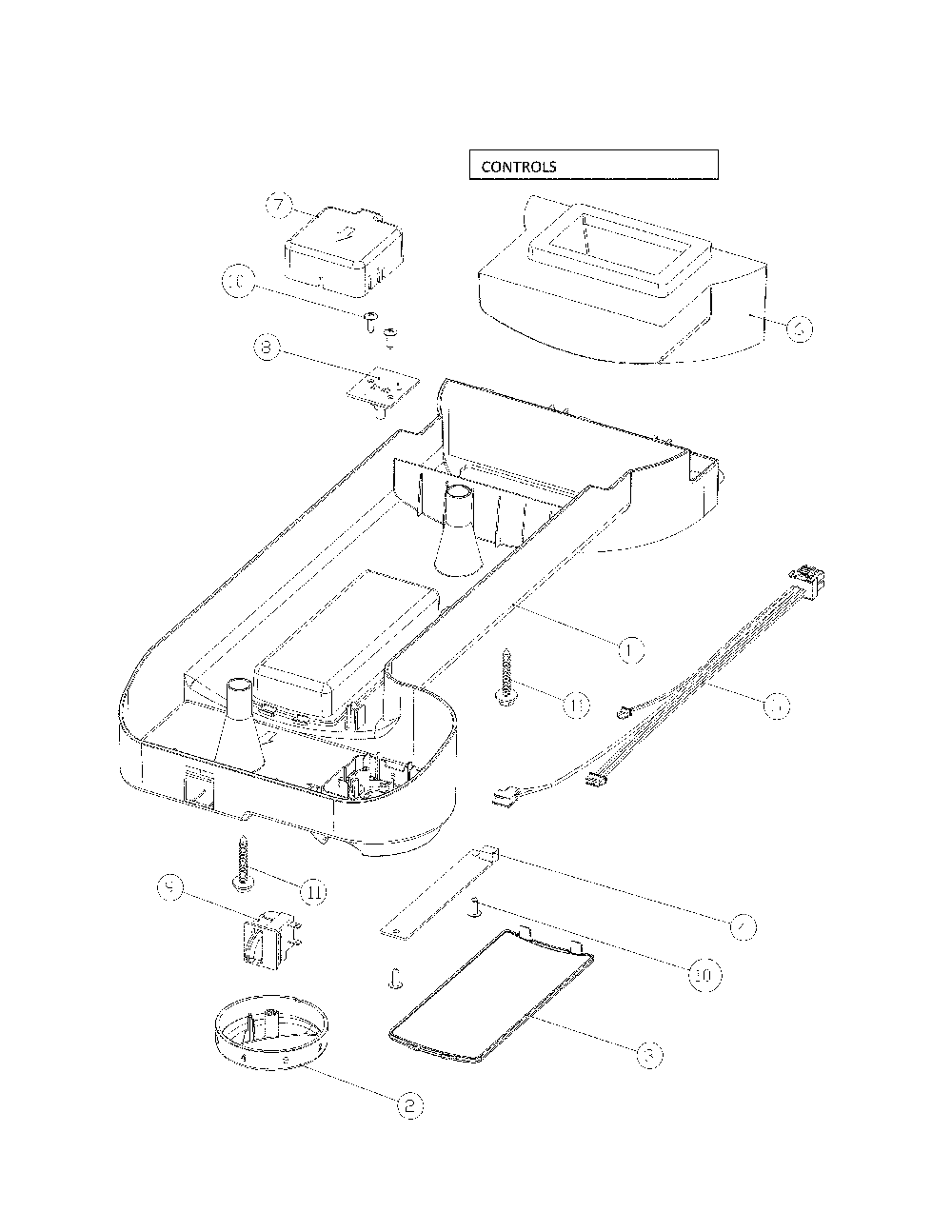 Controls Diagram and Parts List for 11169339812  Kenmore Refrigerator