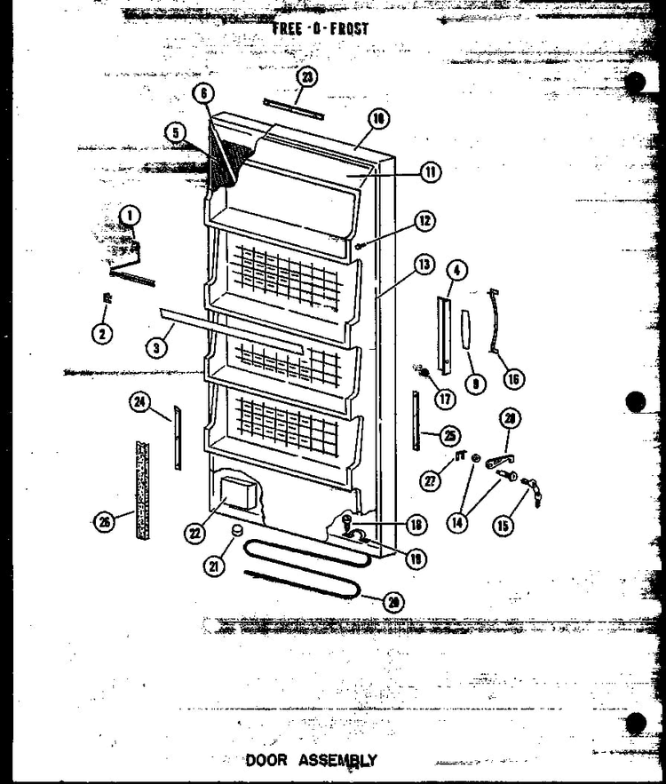 Section 6 Diagram and Parts List for UF12W-AG P60345-1WG Amana Freezer