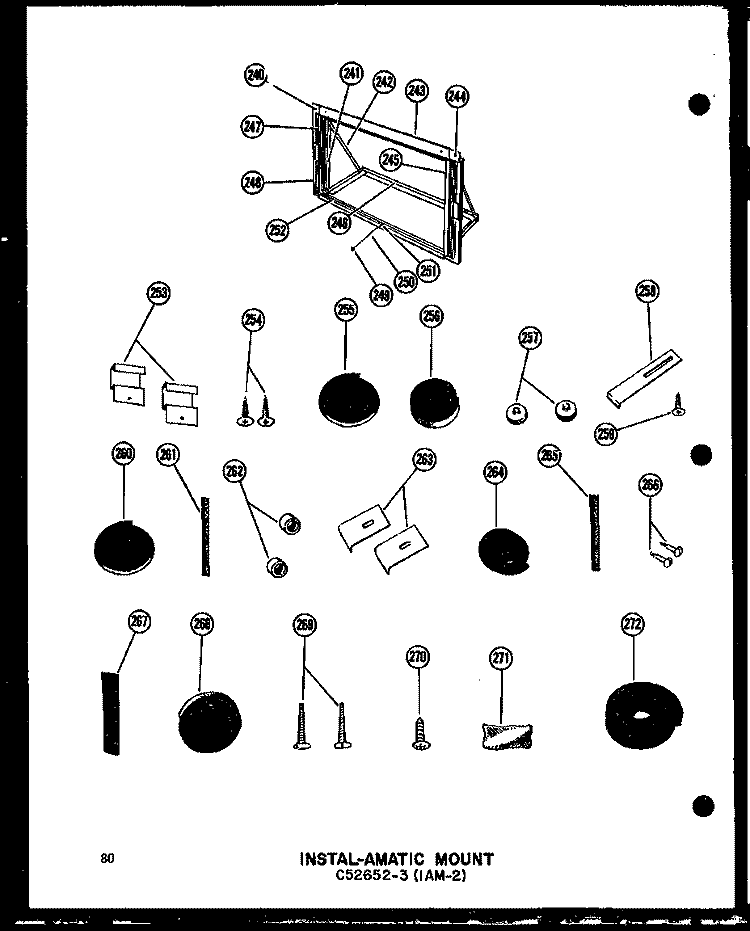 INSTAL - AMATIC MOUNT C52652 - 3 (1AM - 2) Diagram and Parts List for 7-2J P5439093R Amana Air Conditioner