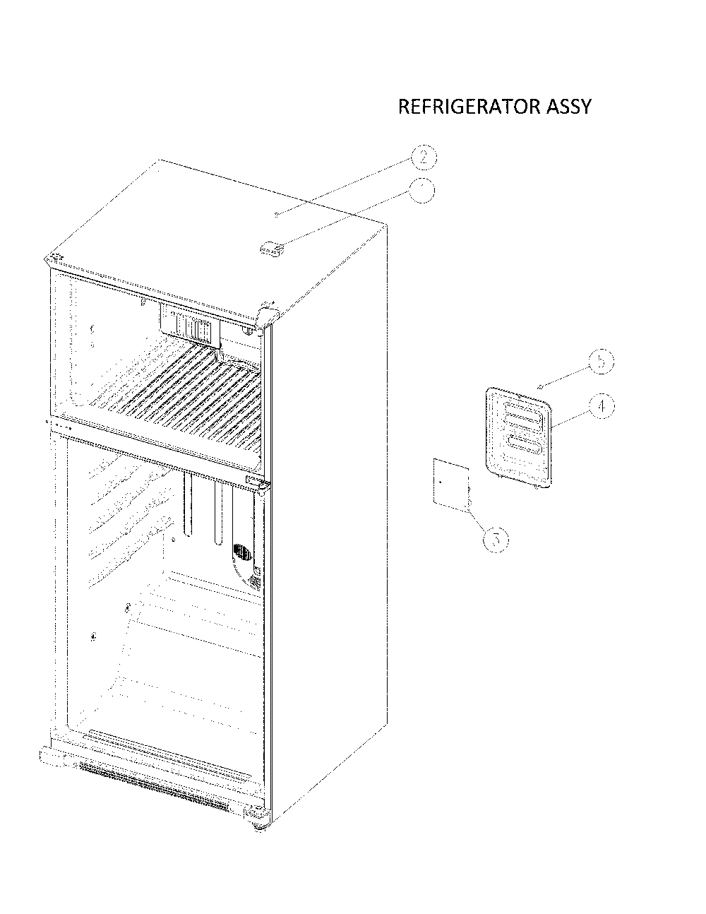 Refrigerator Assembly Diagram and Parts List for 11160512911  Kenmore Refrigerator