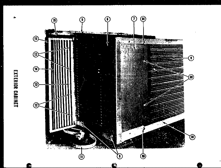 INTERIOR PARTS Diagram and Parts List for LKG-241  Amana Air Conditioner