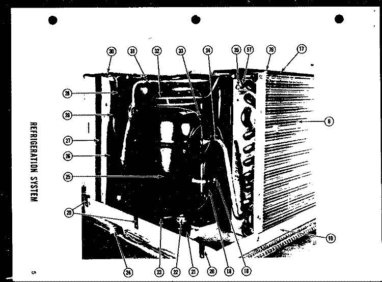 INTERIOR PARTS Diagram and Parts List for LKG-241  Amana Air Conditioner