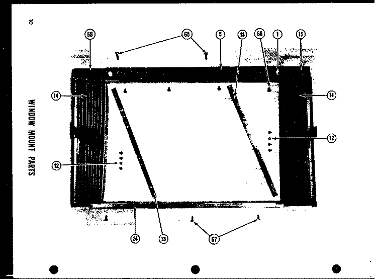 INTERIOR PARTS Diagram and Parts List for LKG-241  Amana Air Conditioner