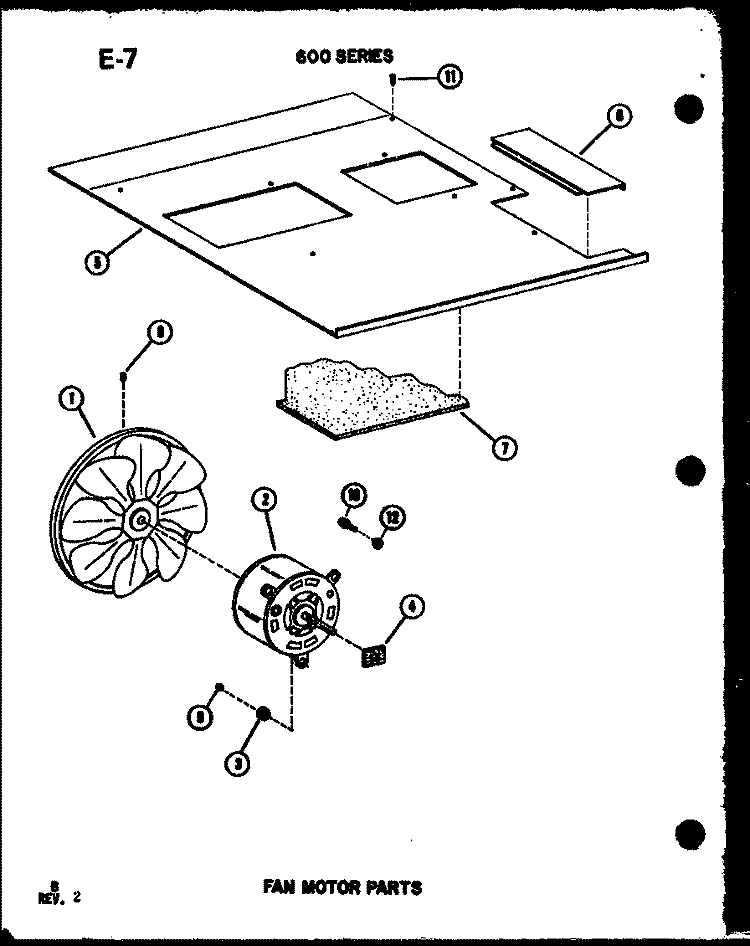 FAN MOTOR PARTS Diagram and Parts List for 6243P P6711931R Amana Air Conditioner