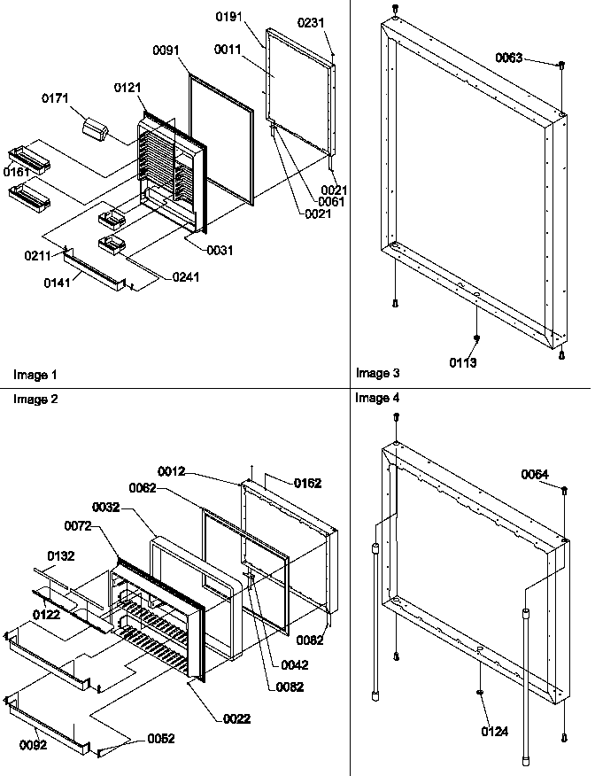 Door Assemblies Diagram and Parts List for BX20S5W-P1196507WW  Amana Refrigerator