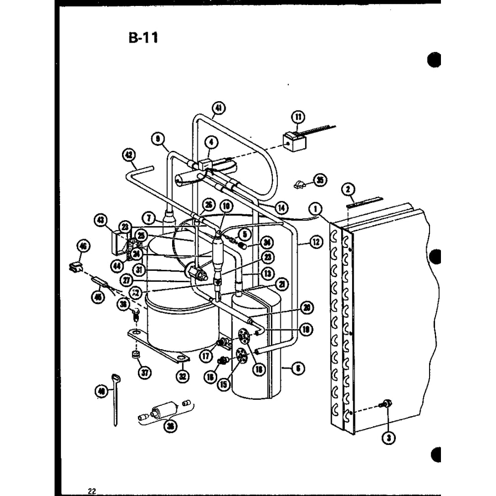 Diagram 3 Diagram and Parts List for ERHQ18-W01C P68522-5C Amana Air Conditioner