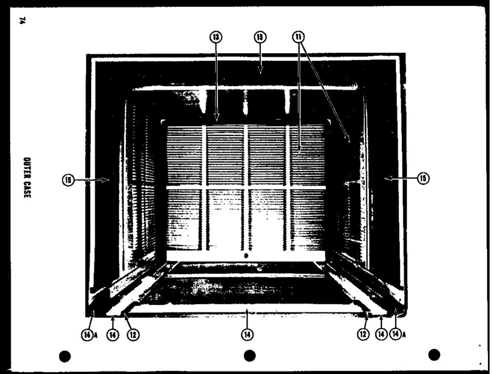 Outer Case 2 Diagram and Parts List for LKG-341HE  Amana Air Conditioner