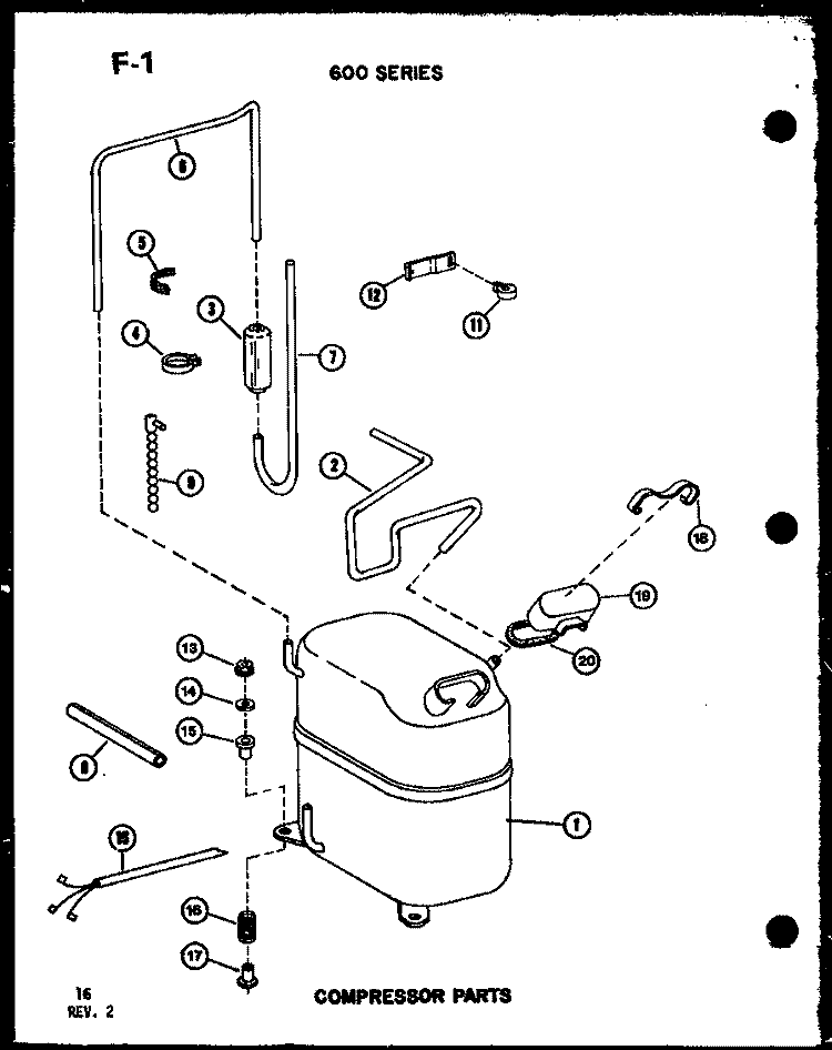 COMPRESSOR PARTS Diagram and Parts List for 6243P P6711931R Amana Air Conditioner
