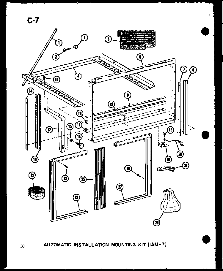 Automatic Installation Mounting Kit Diagram and Parts List for ES12-2MS P54974-48R Amana Air Conditioner