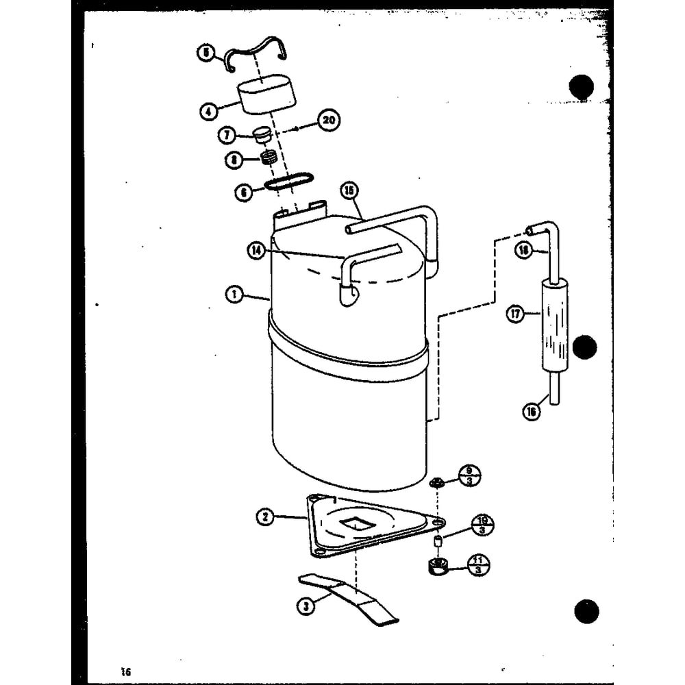 Diagram 14 Diagram and Parts List for PTC15300B P9913520R Amana Air Conditioner