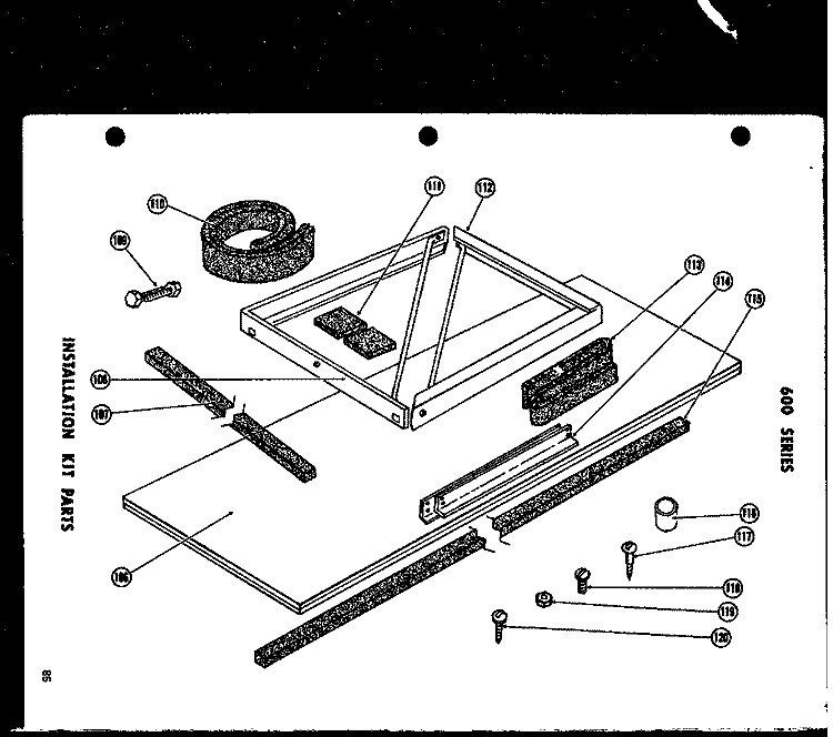 INSTALLATION KIT PARTS Diagram and Parts List for 624-5G-1 P5430239R Amana Air Conditioner
