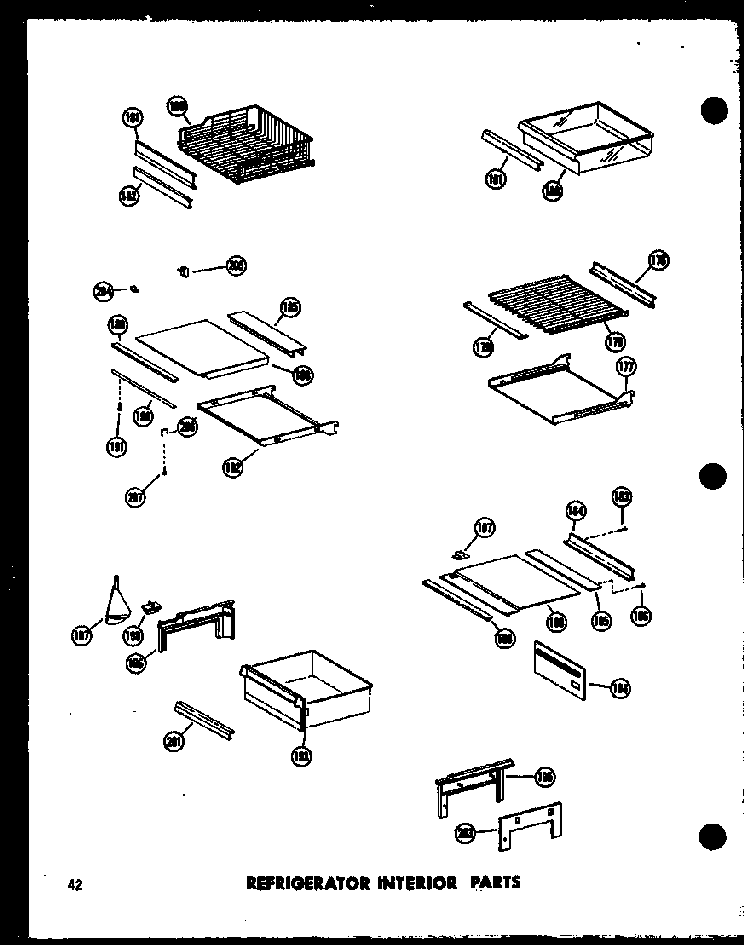 Refrigerator Interior Parts Diagram and Parts List for SD19W-P60340-70W  Amana Refrigerator