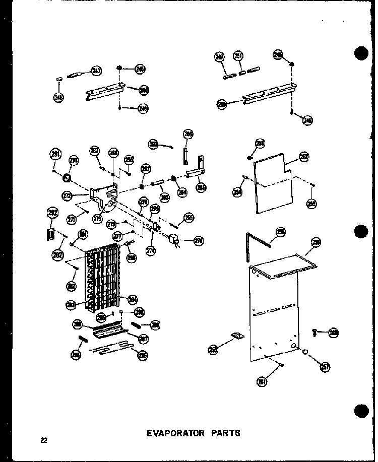 Evaporator Parts Diagram and Parts List for SDI22N-1-C-P60230-91WC  Amana Refrigerator