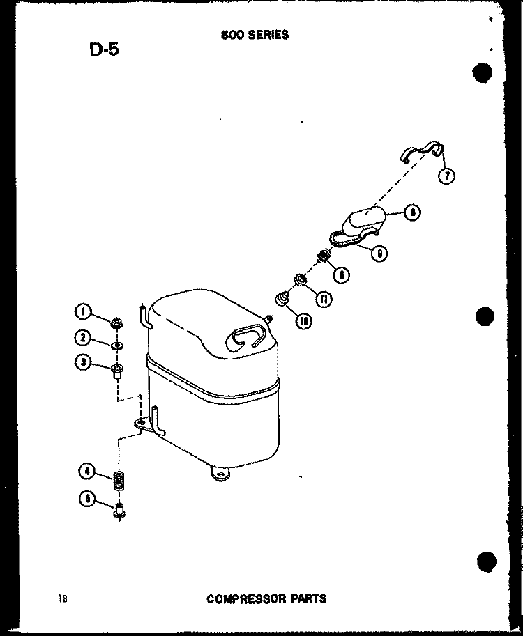 COMPRESSOR PARTS Diagram and Parts List for ES614-2R P5472097R Amana Air Conditioner