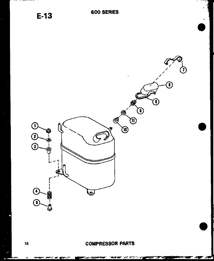 COMPRESSOR PARTS Diagram and Parts List for ES6243S P6711917R Amana Air Conditioner