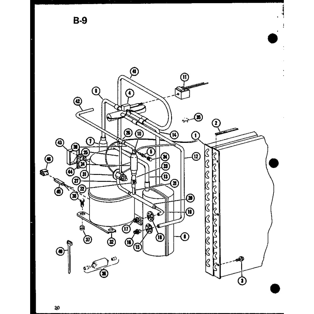Diagram 6 Diagram and Parts List for ERHQ18-W01C P68522-5C Amana Air Conditioner