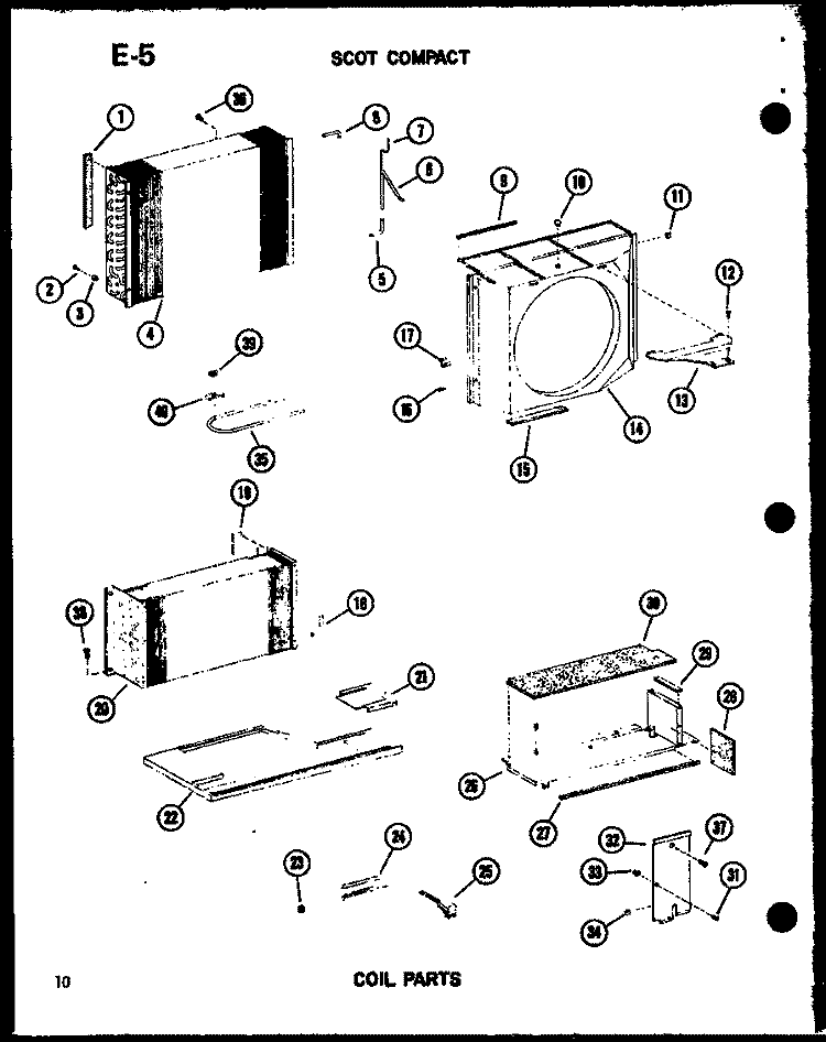 SCOT COMPACT Diagram and Parts List for ES7-2MT P5497457R Amana Air Conditioner